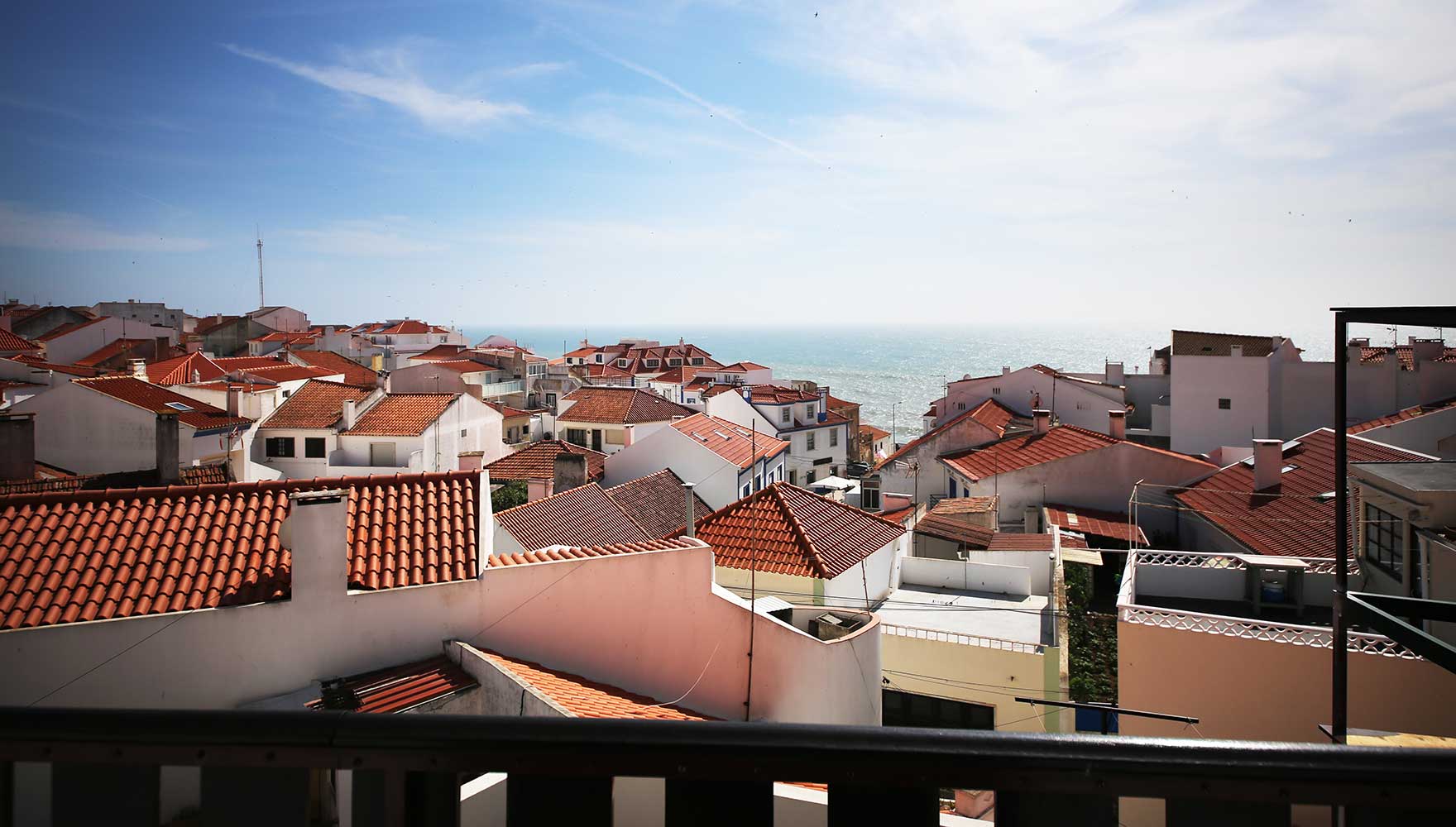 varanda com vista para o mar