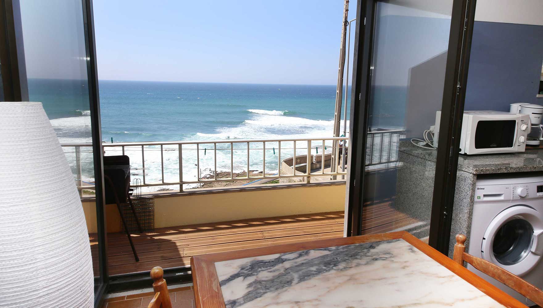 a nova janela panorâmica e deck externo